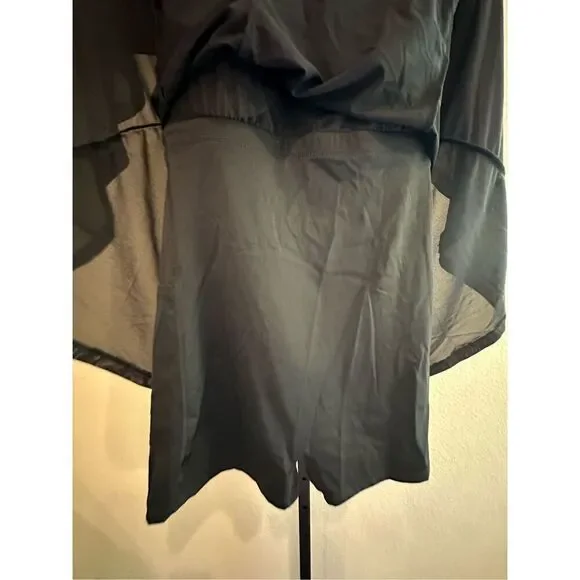 Size L Halara Backless 2-in-1 Side Pocket Contrast Mesh Flowy Mini Slip Dance Ac - Picture 6 of 10